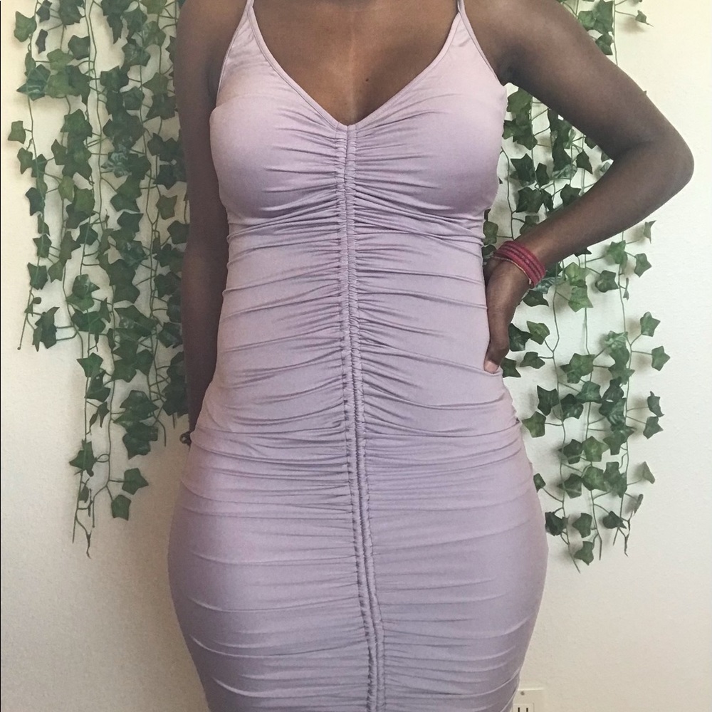 Purple bodycon dress